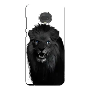 Чохли з картинкою животних Motorola MOTO G7 Plus (Чорний ЛЕВ)