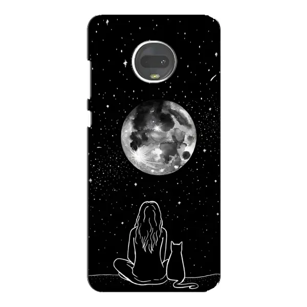 Чехол с принтом «Девушка с котом» для Motorola MOTO G7 Plus Чехол с принтом «Девушка с котом» для Motorola MOTO G7 Plus