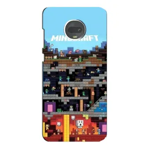 Чохол Майнкрафт на Motorola MOTO G7 Plus (AlphaPrint) Minecraft (фон Minecraft)