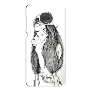 Чохол з друком для Motorola MOTO G7 Plus - (Мода) (AlphaPrint) (Фото дівчини)