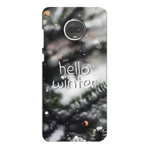 Новорічні, Святкові Чохли для Motorola MOTO G7 Plus - 2024 год (Hello winter)