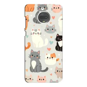 Чохол з малюнком кіт на Motorola MOTO G7 Plus (Колаж котів)