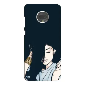 Чохол з друком для Motorola MOTO G7 Plus - (Мода) (AlphaPrint) (Гарна дівчина)