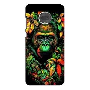 Чохол з Мавпами Motorola MOTO G7 Plus - (AlphaPrint) (Мавпа в квітах)