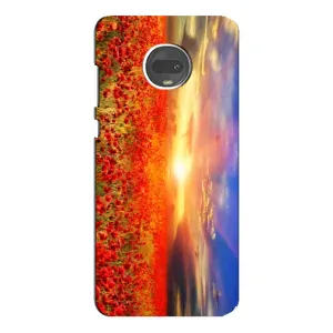 Чохол з картинкою (Стильні) Моторола МОТО Г7 Плюс - (AlphaPrint) (Поле тюльпанів)