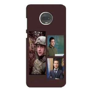 Чохол для Motorola MOTO G7 Plus (AlphaPrint - с принтом Зеленського) (Президент)