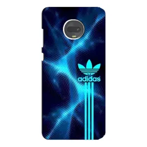 Чохли Адидас для Motorola MOTO G7 Plus (AlphaPrint) (Синій Адідас)