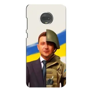 Чохол для Motorola MOTO G7 Plus (AlphaPrint - с принтом Зеленського) (Зеленский солдат)