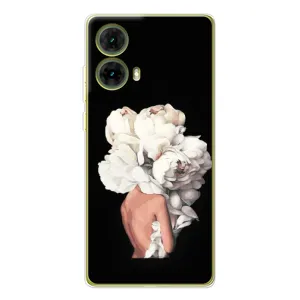 Чехлы (ART) Цветы на Motorola MOTO G85 (VPrint) (Білі квіти)