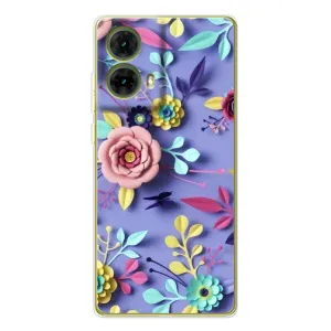 Чохли з квітами для Motorola MOTO G85 (VPrint) (Дизайн квітів)