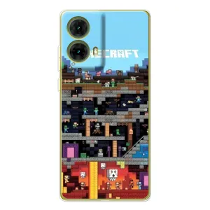Чохол Майнкрафт на Motorola MOTO G85 (AlphaPrint) Minecraft (фон Minecraft)