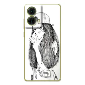 Чохол з друком для Motorola MOTO G85 - (Мода) (AlphaPrint) (Фото дівчини)