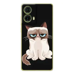 Чохол з принтом для Motorola MOTO G85 (AlphaPrint) Модні коти (Сумний кіт)