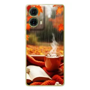 Чохол з унікальним дизайном 'Осінь з кавою' для Motorola MOTO G85 (Кава і дощ)
