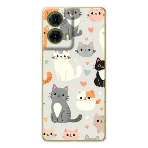 Чохол з малюнком кіт на Motorola MOTO G85 (Колаж котів)