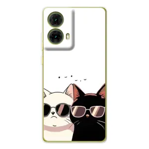 Чохол з малюнком кіт на Motorola MOTO G85 (Коти в окулярах)