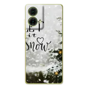 Новорічні, Святкові Чохли для Motorola MOTO G85 - 2024 год (Let it snow)