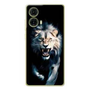 Чохол з картинкою 'Хижаки' для Motorola MOTO G85 (Лев у темряві)