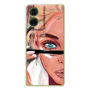 Чохол з друком для Motorola MOTO G85 - (Мода) (AlphaPrint) (Макіяж)