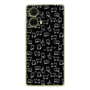 Чохол з принтом для Motorola MOTO G85 (AlphaPrint) Модні коти (Маленькі котики)