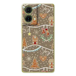 Новорічні, Святкові Чохли для Motorola MOTO G85 - 2024 год (Новорічні пряники)