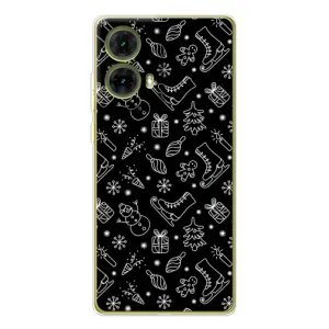 Новорічні, Святкові Чохли для Motorola MOTO G85 - 2024 год (Новорічний фон)