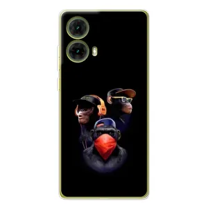 Чохол з Мавпами Motorola MOTO G85 - (AlphaPrint) (Три мавпи)