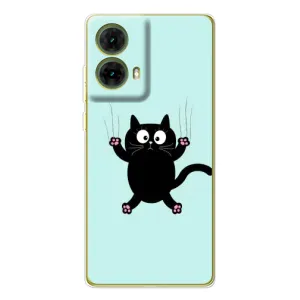 Чохол з принтом для Motorola MOTO G85 (AlphaPrint) Модні коти (Падаючий кіт)