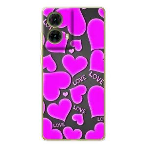 Чехлы для любимой на Мото G85 (VPrint) (Pink hearts)