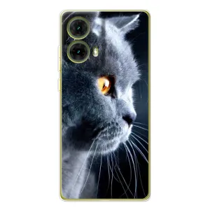 Чохли з Котиками для Motorola MOTO G85 (VPrint) (Сірий Кіт)