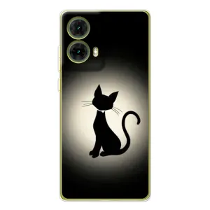 Чохол з принтом для Motorola MOTO G85 (AlphaPrint) Модні коти (Силует котика)