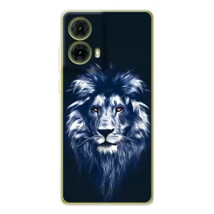 Чохол з картинкою ЛЕВ для Motorola MOTO G85 (VPrint) (Синій Лев)