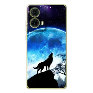 Захисні чохли для Мото G85 (AlphaPrint) (ХІТ продаж) ВОВК (Вовк на місяць)