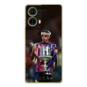 Чохол з футболістом Ламін Ямаль Motorola MOTO G85 (Ямаль з кубком)