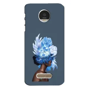 Чехлы (ART) Цветы на Motorola MOTO Z Play (VPrint) (Цветы на голове)
