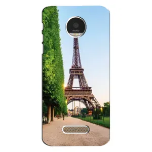 Чехол Эйфелева Башня для Motorola MOTO Z Play - (AlphaPrint) (Дорога в Париж)