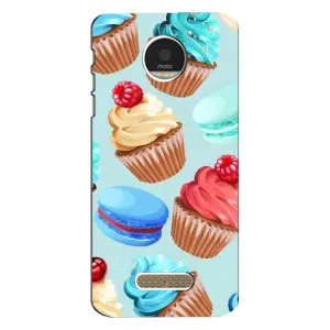 Чехлы с Фруктами для Motorola MOTO Z Play (VPrint) (Кексики)