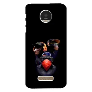 Чохол з Мавпами Motorola MOTO Z Play - (AlphaPrint) (Три мавпи)