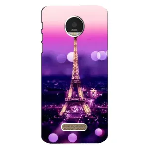 Чехол Эйфелева Башня для Motorola MOTO Z Play - (AlphaPrint) (Париж Башня)