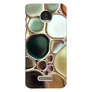 Мраморный чехол на Motorola MOTO Z Play (VPrint) (Радужный Мрамор)