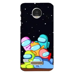 Чехол Амонг Ас для Motorola MOTO Z Play (AlphaPrint) (Скины в космосе)