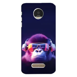 Чохол з Мавпами Motorola MOTO Z Play - (AlphaPrint) (Стильна мавпа)