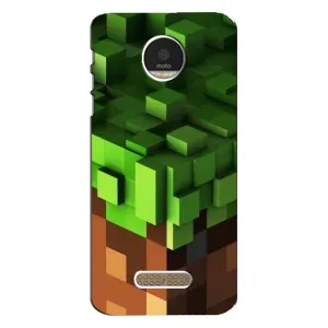Чехол Майнкрафт на Motorola MOTO Z Play (AlphaPrint) Minecraft (текстура Майнкрафт)