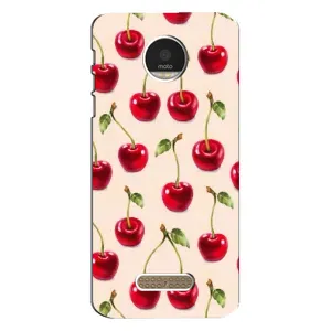 Чехлы с Фруктами для Motorola MOTO Z Play (VPrint) (Вишня)