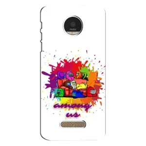Чехол Амонг Ас для Motorola MOTO Z Play (AlphaPrint) (Яркий АмонгАс)