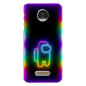 Чехол Амонг Ас для Motorola MOTO Z Play (AlphaPrint) (Яркий скин)