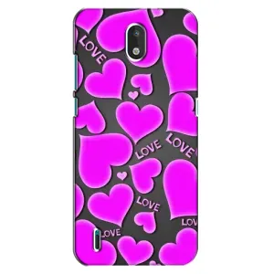 Чехлы для любимой на Нокія 1.3 (VPrint) (Pink hearts)