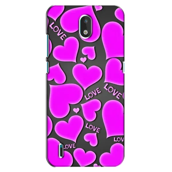 Чохол з принтом «Pink hearts» для Nokia 1.3