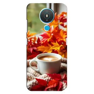 Чехол с уникальным дизайном «Осень с кофе» для Nokia 1.4