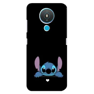 Чохол з принтом Стіч на Nokia 1.4 (Стіч на чорному)